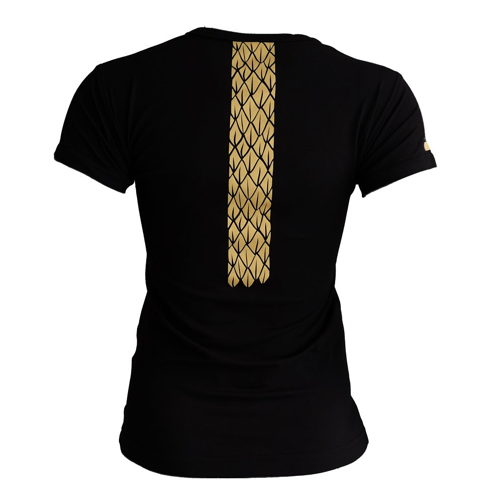 Playera Manga Corta México Quetzalcoatl Negro Dama