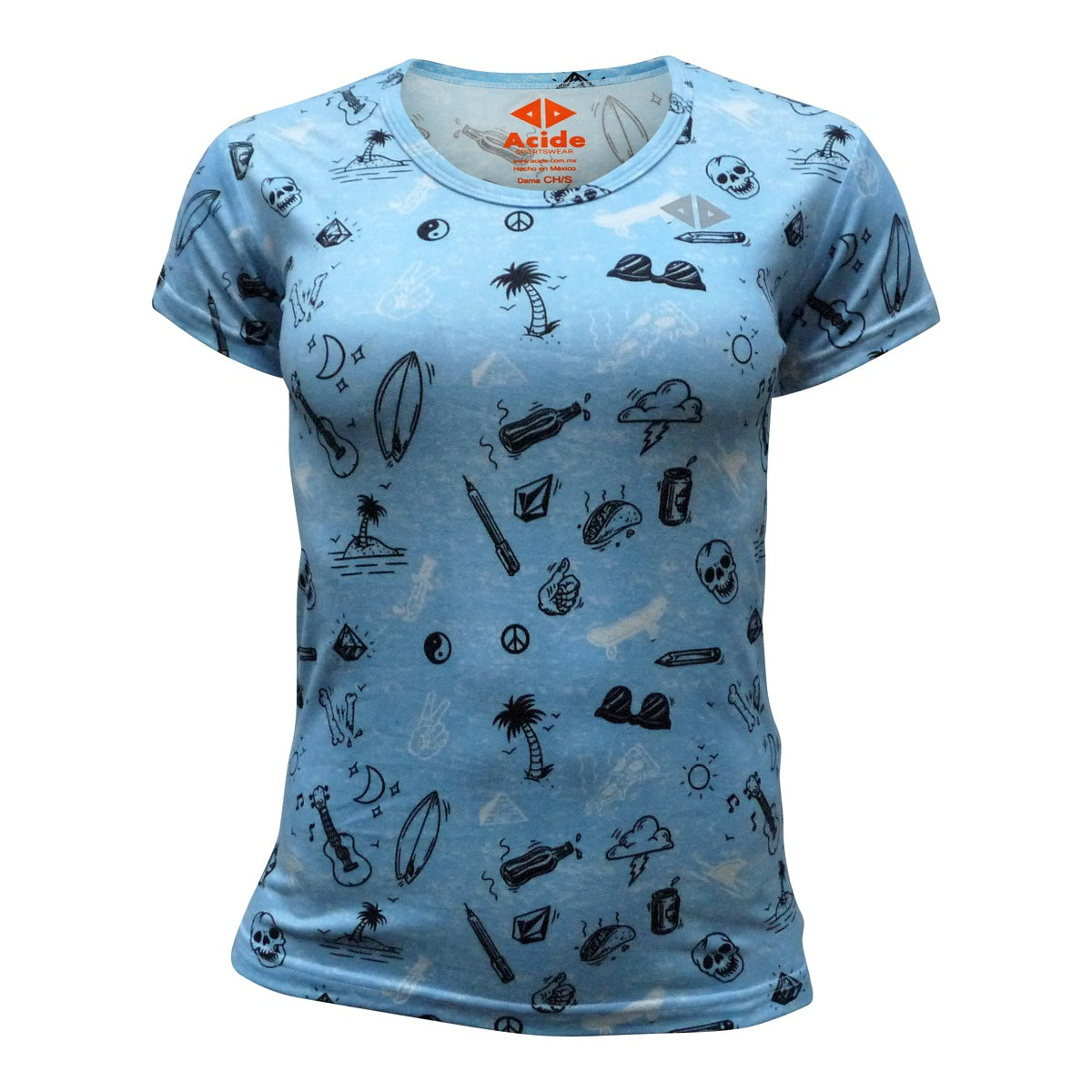 playera Taco Calavera dama