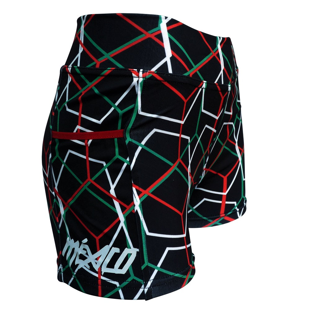 Short Biker Corto México Tricolor Dama