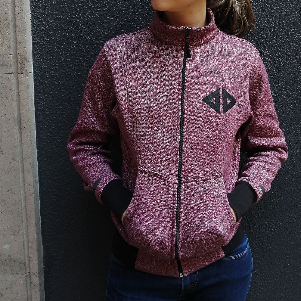 sudadera College Rojo dama