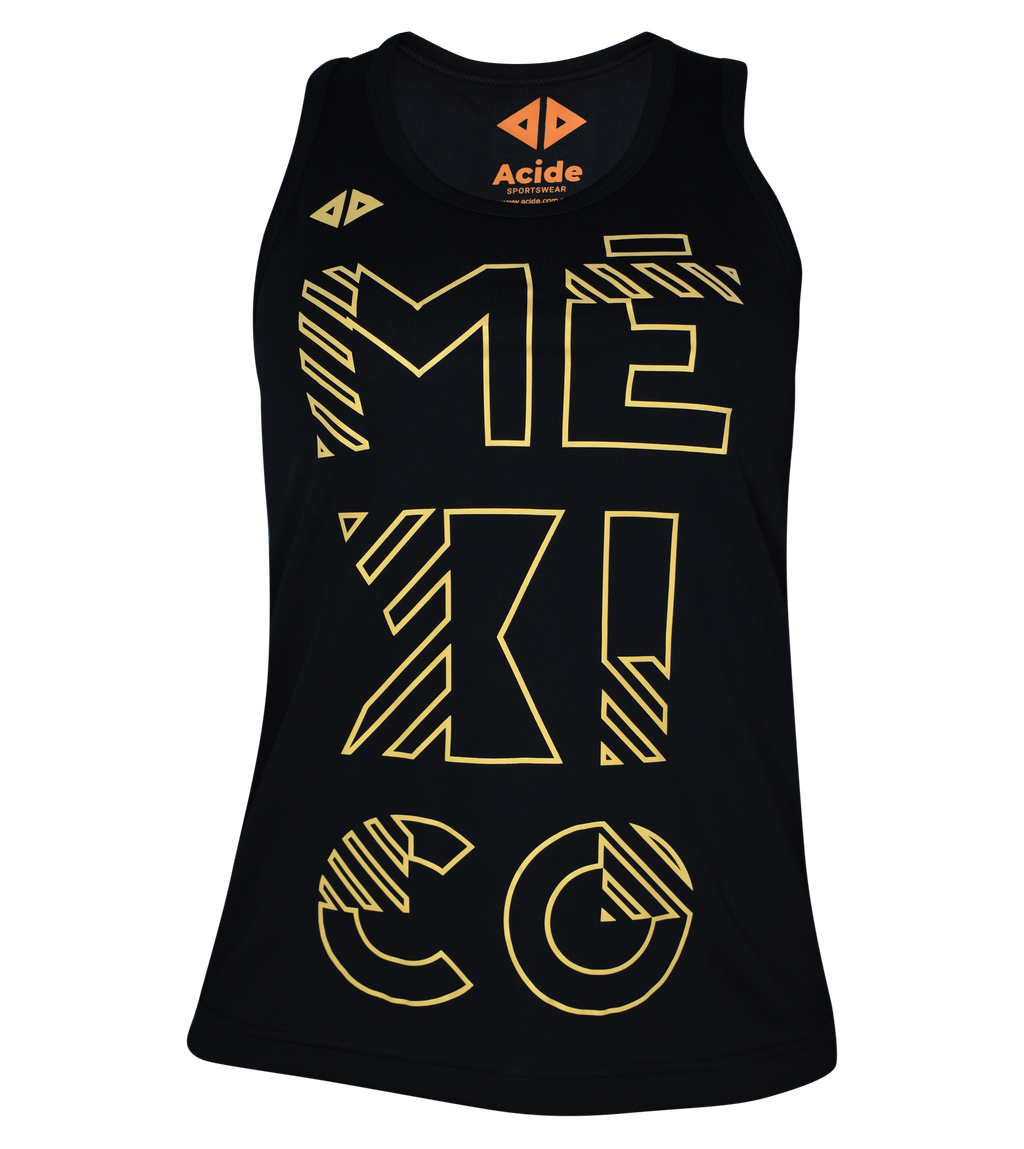 Camiseta México POP negro dama