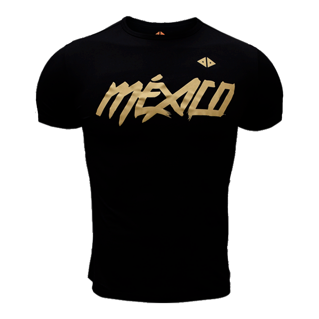 Playera Manga Corta México Quetzalcoatl Negro Caballero