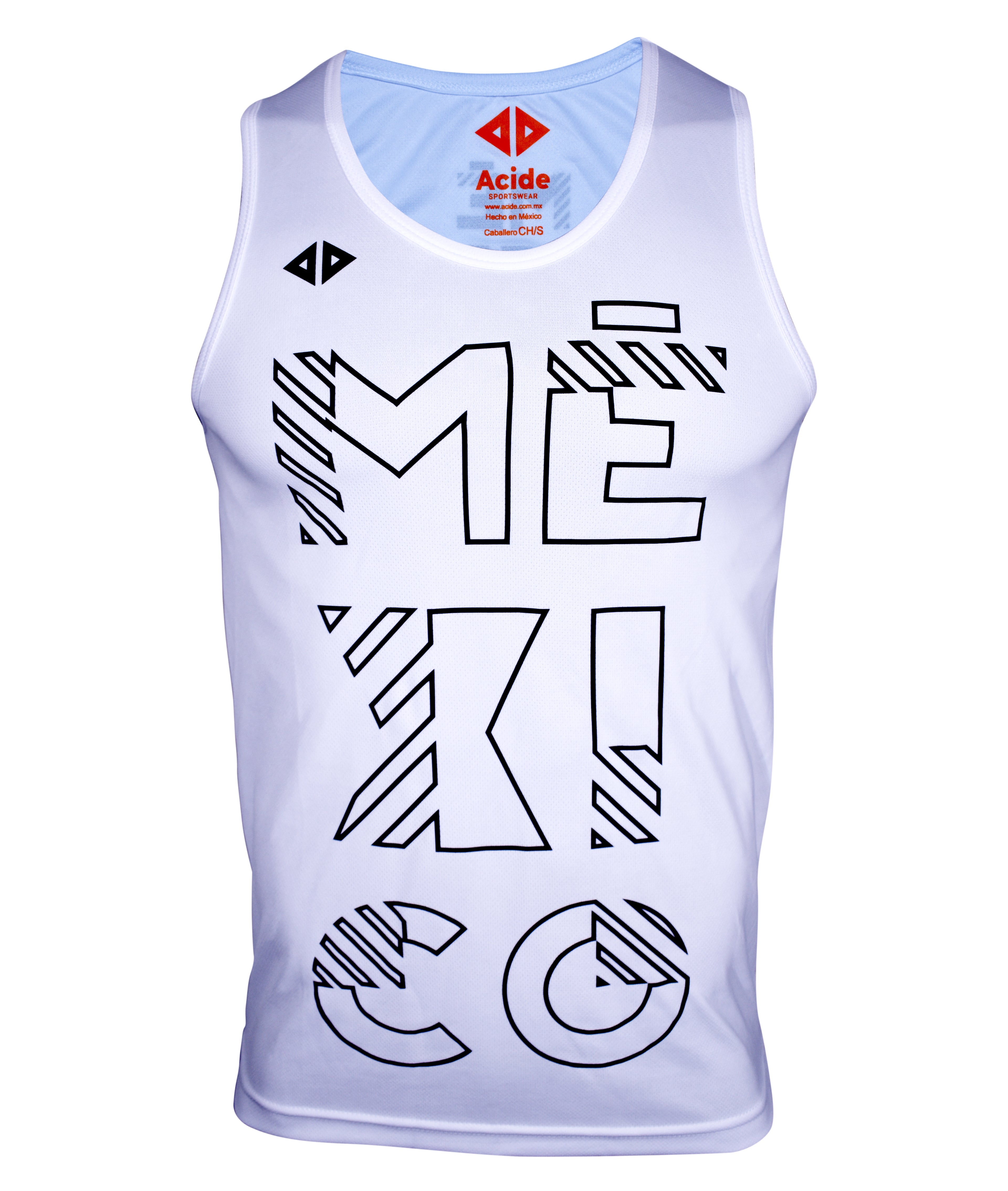 Camiseta México POP blanco caballero