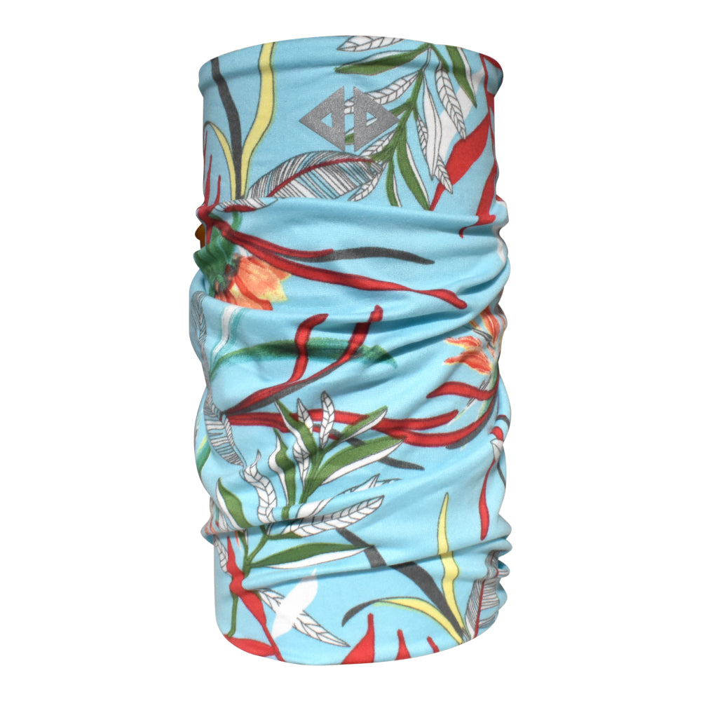 Cuello tubular Hawai azul