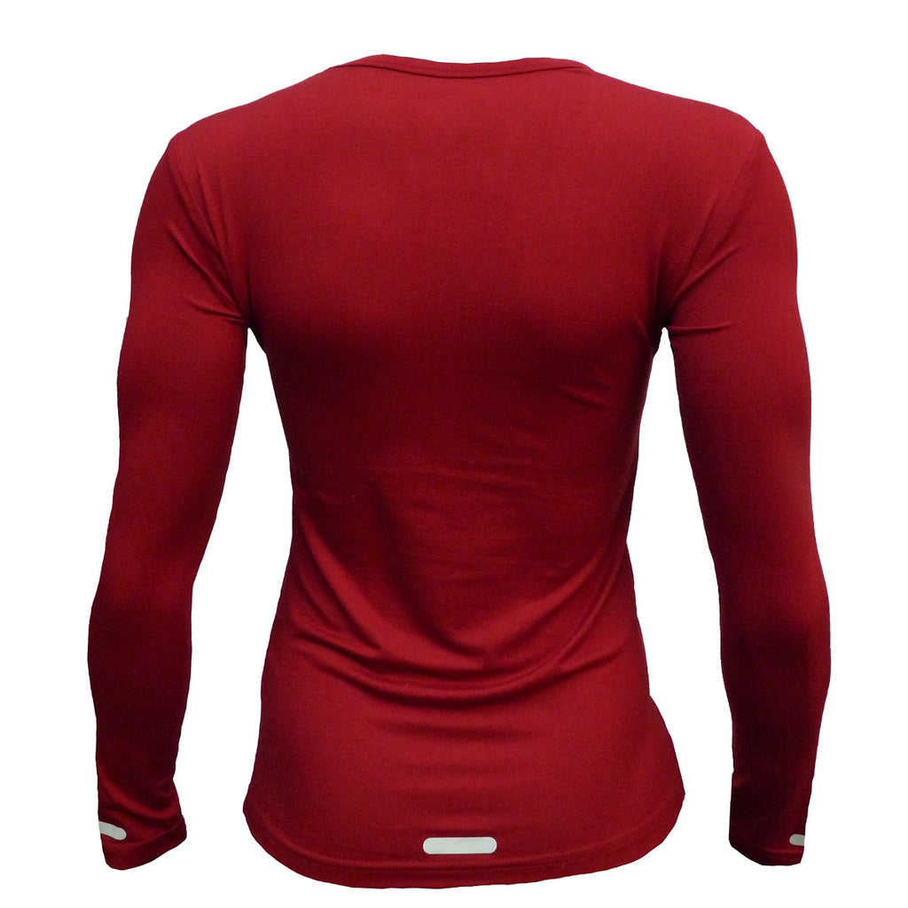 Playera Manga Larga Rojo dama