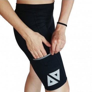 short biker largo Negro dama
